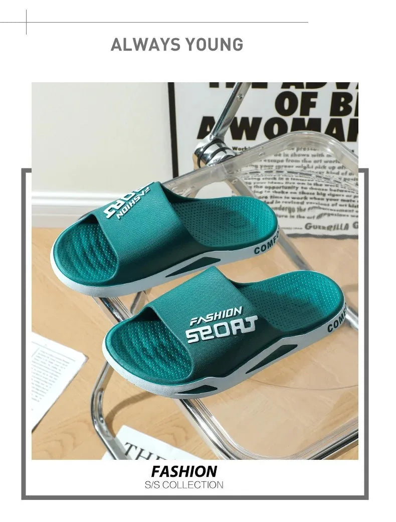 Summer Fashion Slippers For Men Sport Outdoor Sandals Bathroom Non-skid Indoor And Home Sandals For Women Couple Lovers Shoes