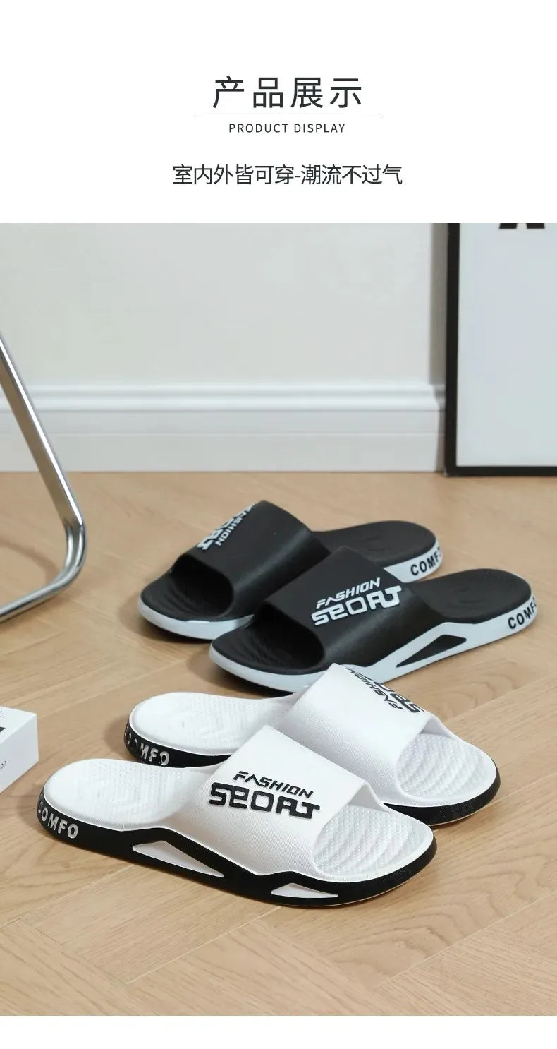 Summer Fashion Slippers For Men Sport Outdoor Sandals Bathroom Non-skid Indoor And Home Sandals For Women Couple Lovers Shoes