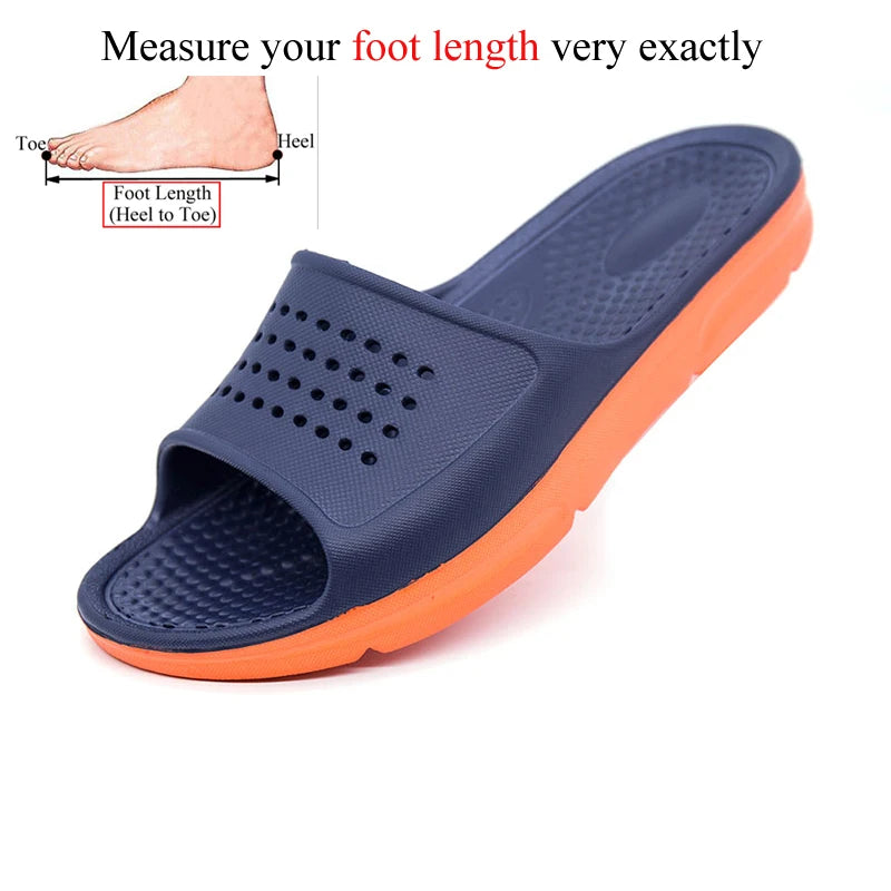 Summer Men Rubber Slippers Men's Beach Slates Slides Indoor Home House Pool Slipper Sleepers Big Foot Plus Size 52 53 54 55 56