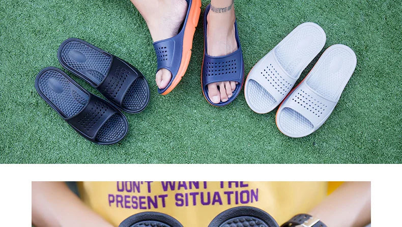 Summer Men Rubber Slippers Men's Beach Slates Slides Indoor Home House Pool Slipper Sleepers Big Foot Plus Size 52 53 54 55 56