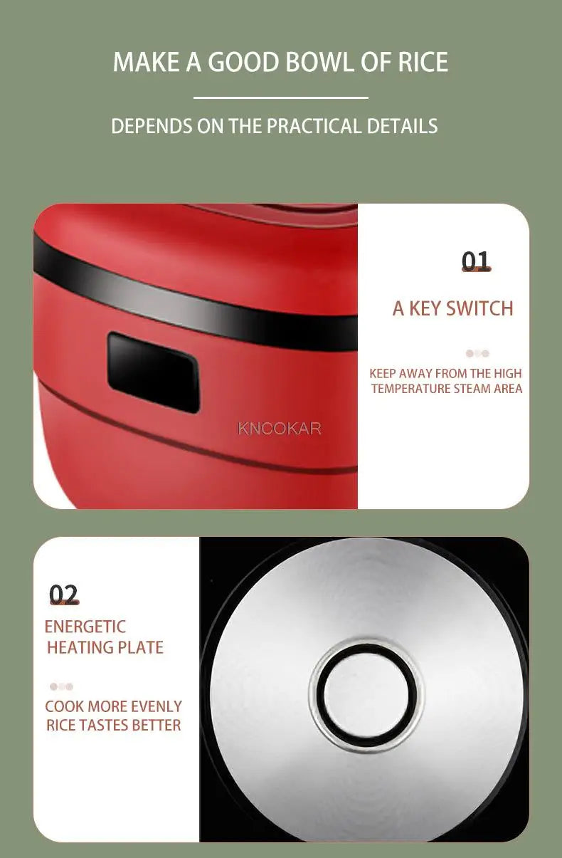 Smart Electric Rice Cooker Intelligent Automatic Household Kitchen Cooker 3-5 People Portable Preservation Electric Rice Cookers