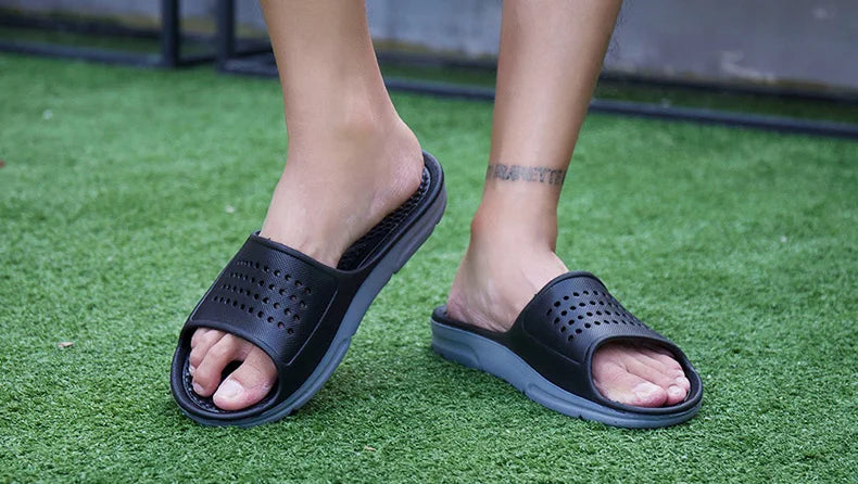 Summer Men Rubber Slippers Men's Beach Slates Slides Indoor Home House Pool Slipper Sleepers Big Foot Plus Size 52 53 54 55 56