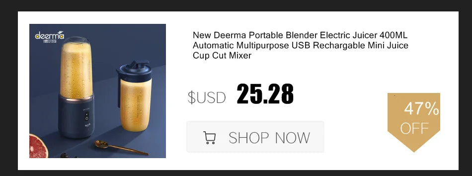 Deerma Electric Garlic Food Vegetable Chopper Squeezer Meat Grinder Wireless Mini Crushed Garlic Masher Machine Kitchen Gadget