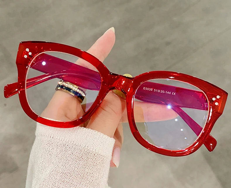 OEC CPO Fashion Optical Square Glasses Frames Women Men Retro Prescription Frames Clear Lens Glasses Ladies Eyeglasses Unisex