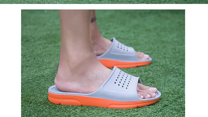Summer Men Rubber Slippers Men's Beach Slates Slides Indoor Home House Pool Slipper Sleepers Big Foot Plus Size 52 53 54 55 56