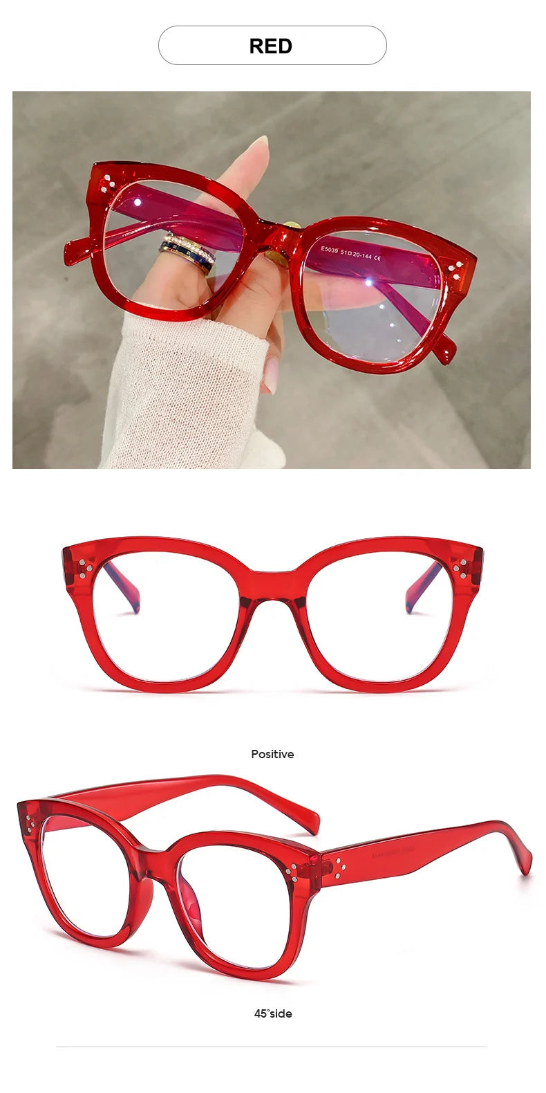 OEC CPO Fashion Optical Square Glasses Frames Women Men Retro Prescription Frames Clear Lens Glasses Ladies Eyeglasses Unisex