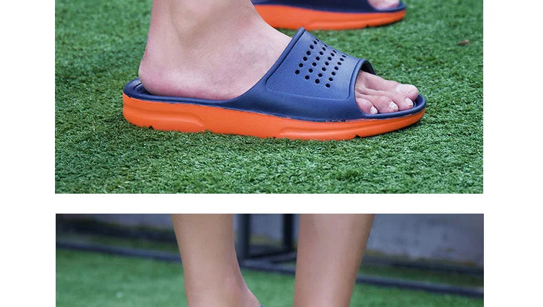 Summer Men Rubber Slippers Men's Beach Slates Slides Indoor Home House Pool Slipper Sleepers Big Foot Plus Size 52 53 54 55 56
