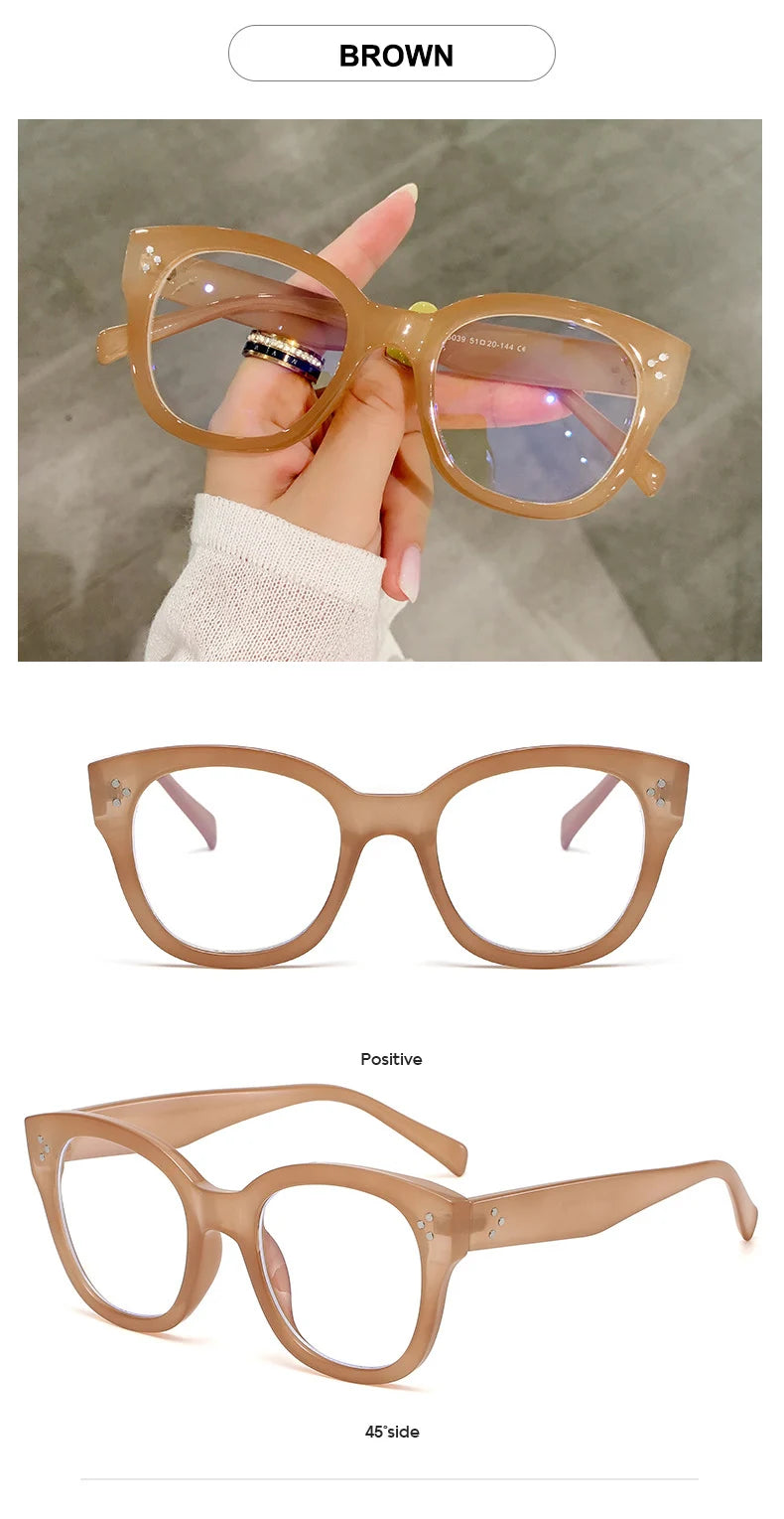 OEC CPO Fashion Optical Square Glasses Frames Women Men Retro Prescription Frames Clear Lens Glasses Ladies Eyeglasses Unisex