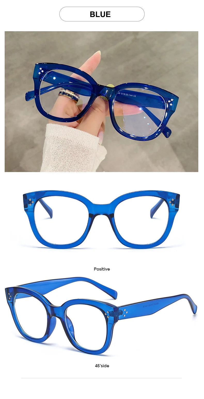 OEC CPO Fashion Optical Square Glasses Frames Women Men Retro Prescription Frames Clear Lens Glasses Ladies Eyeglasses Unisex