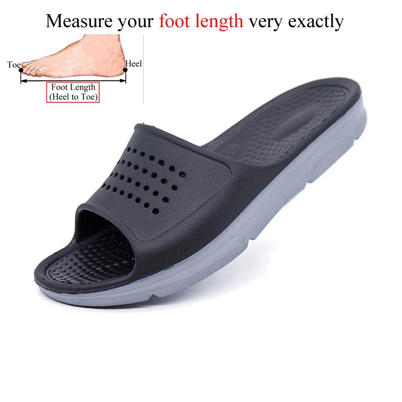Summer Men Rubber Slippers Men's Beach Slates Slides Indoor Home House Pool Slipper Sleepers Big Foot Plus Size 52 53 54 55 56