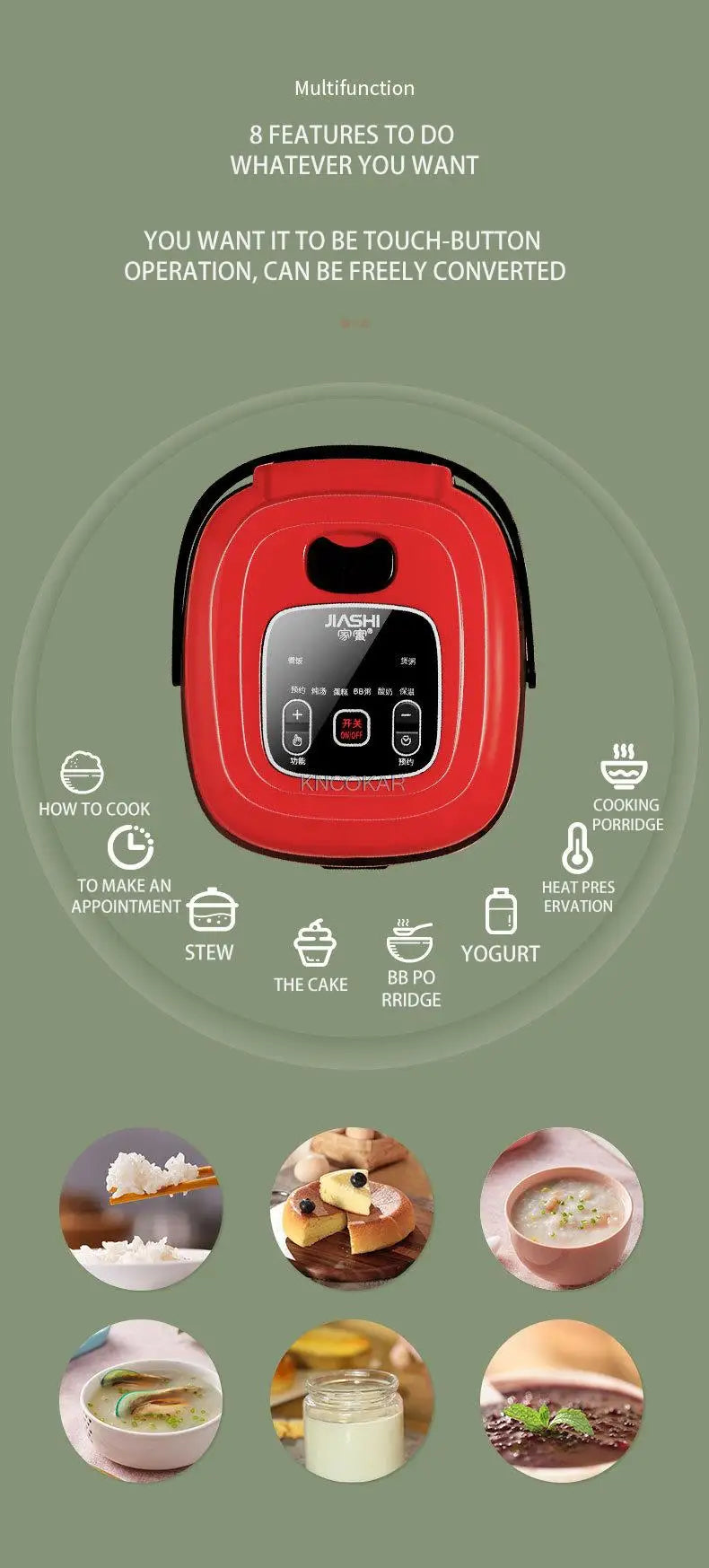 Smart Electric Rice Cooker Intelligent Automatic Household Kitchen Cooker 3-5 People Portable Preservation Electric Rice Cookers