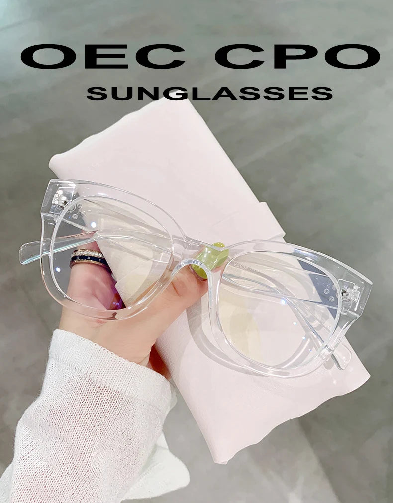 OEC CPO Fashion Optical Square Glasses Frames Women Men Retro Prescription Frames Clear Lens Glasses Ladies Eyeglasses Unisex