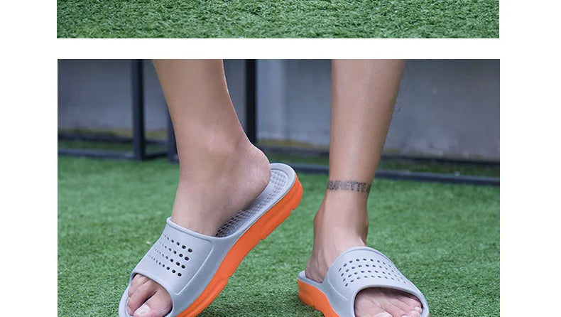 Summer Men Rubber Slippers Men's Beach Slates Slides Indoor Home House Pool Slipper Sleepers Big Foot Plus Size 52 53 54 55 56
