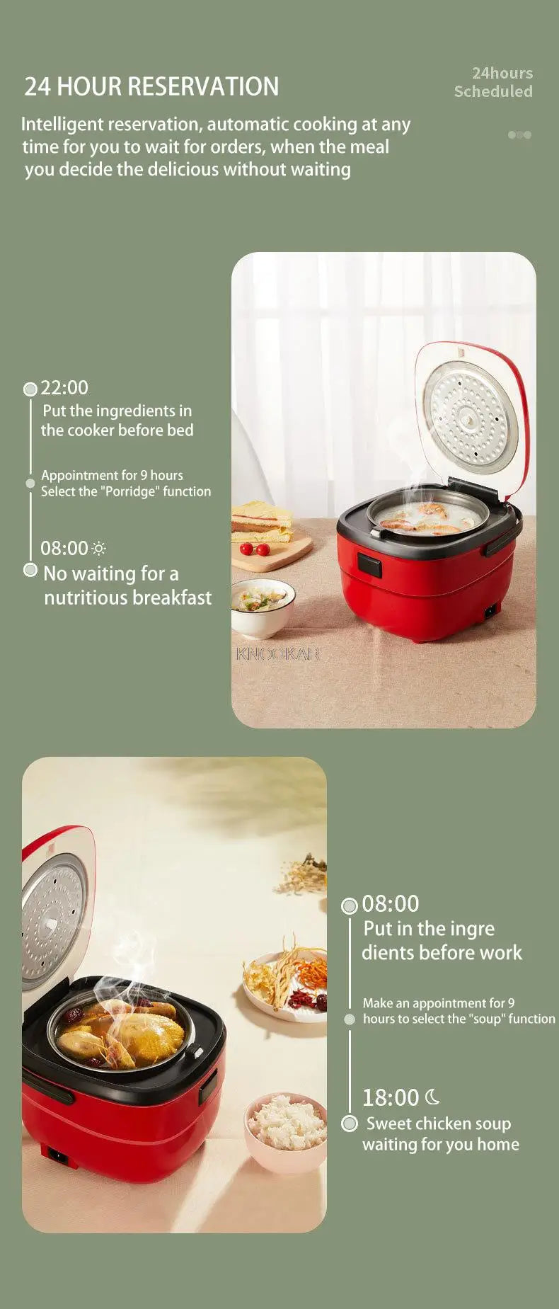 Smart Electric Rice Cooker Intelligent Automatic Household Kitchen Cooker 3-5 People Portable Preservation Electric Rice Cookers