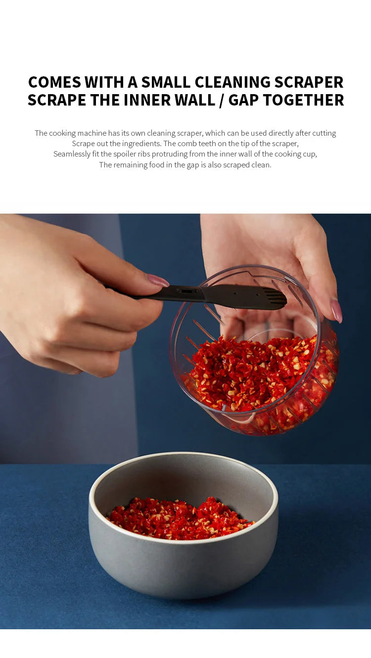Deerma Electric Garlic Food Vegetable Chopper Squeezer Meat Grinder Wireless Mini Crushed Garlic Masher Machine Kitchen Gadget