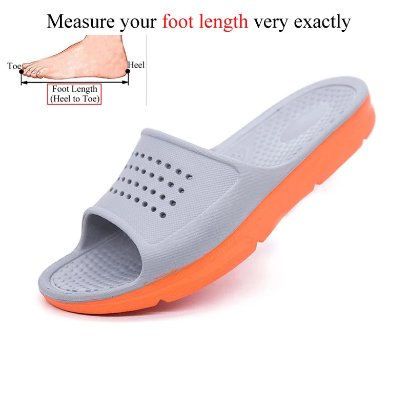 Summer Men Rubber Slippers Men's Beach Slates Slides Indoor Home House Pool Slipper Sleepers Big Foot Plus Size 52 53 54 55 56