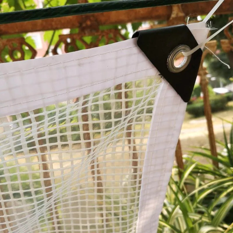 160 180GSM Silvery Edge Mesh Reinforce PE Rainproof Tarpaulin Garden Flower Plants Cover Car Tarpaulin Gazebo Vertical Screen