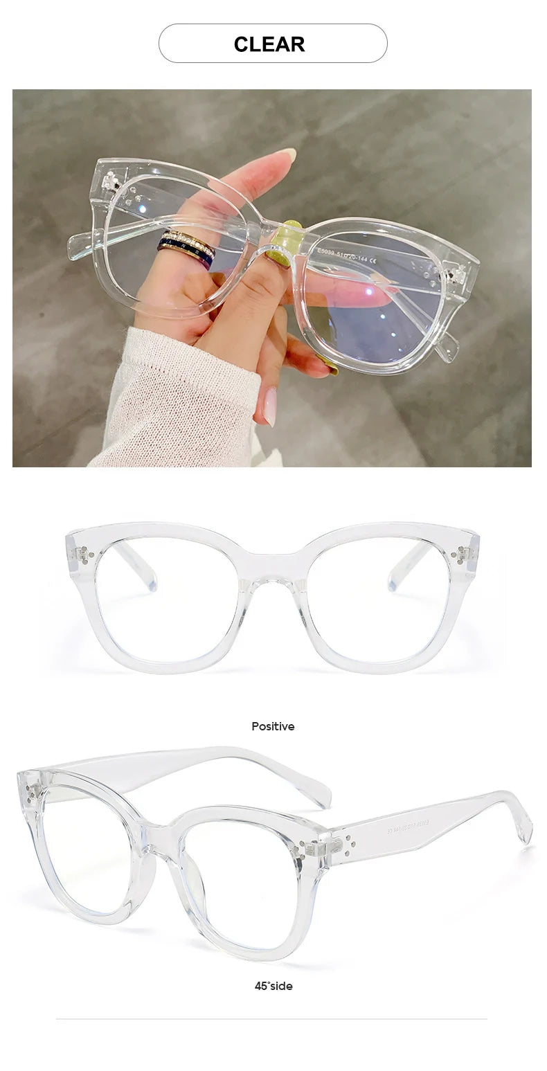 OEC CPO Fashion Optical Square Glasses Frames Women Men Retro Prescription Frames Clear Lens Glasses Ladies Eyeglasses Unisex
