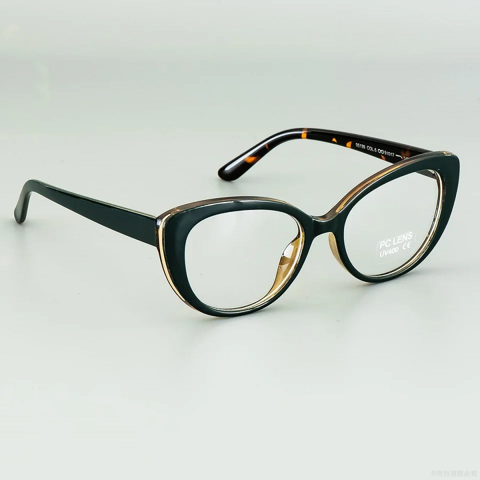 Pixcico 45677 Cat Eye Glasses Frames Women Optical Fashion Computer Glasses Customized prescription glasses