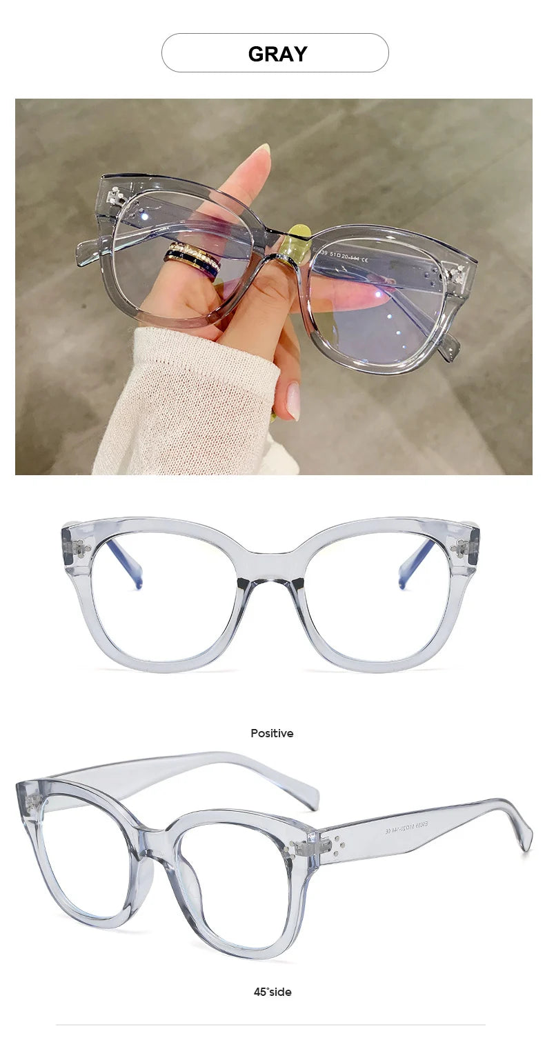 OEC CPO Fashion Optical Square Glasses Frames Women Men Retro Prescription Frames Clear Lens Glasses Ladies Eyeglasses Unisex