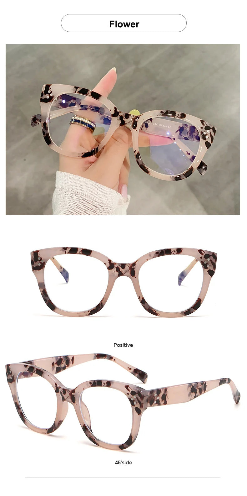 OEC CPO Fashion Optical Square Glasses Frames Women Men Retro Prescription Frames Clear Lens Glasses Ladies Eyeglasses Unisex