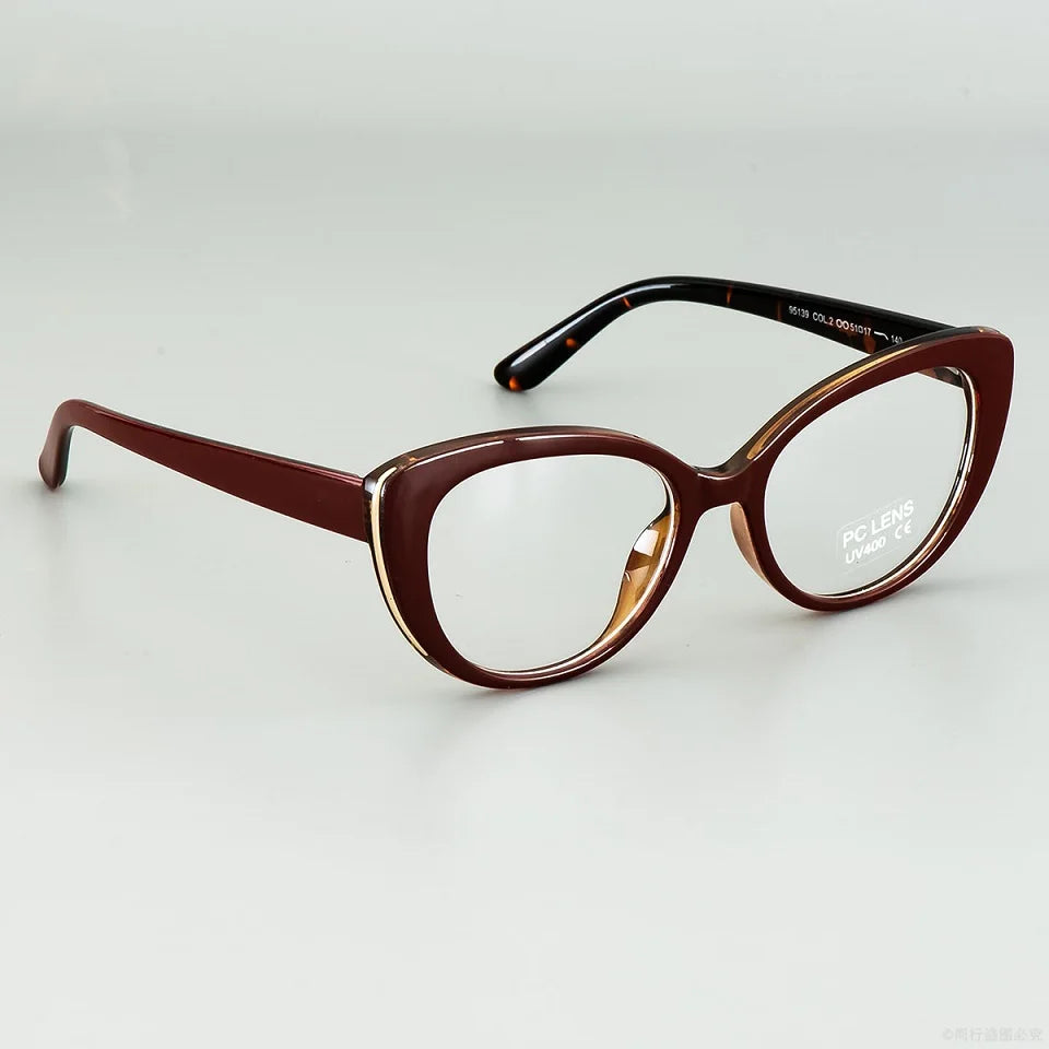 Pixcico 45677 Cat Eye Glasses Frames Women Optical Fashion Computer Glasses Customized prescription glasses