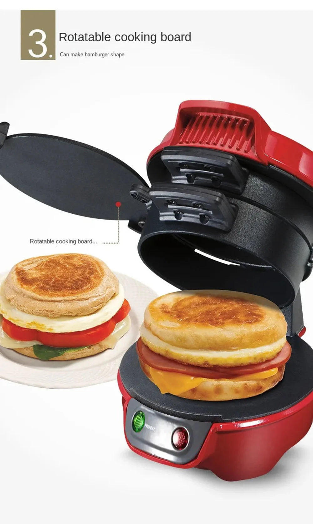 110V 220V Bread Electric Sandwich Maker Machine Toaster Mini Non Stick Burger Grill Baking Pancake Pans for Kitchen Home 빵 토스트기