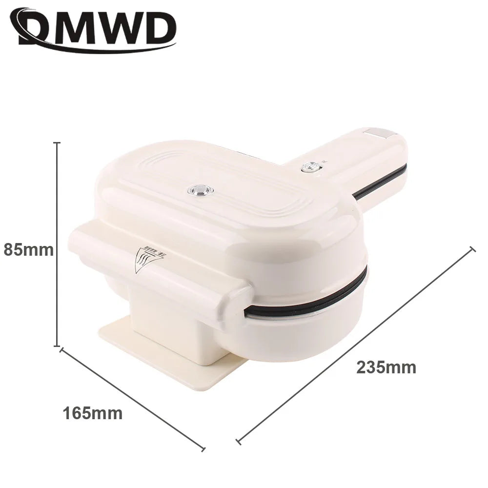 DMWD Double-Sided Press Sandwich Machine Frying Baking Pan Mini Cheese Grill Breakfast Maker Bread Hot Dog Toaster Electric Oven