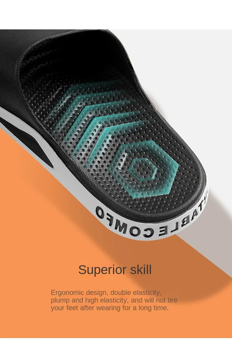 New Summer Soft Sole Slippers Fashion Personality Home Bathe Sandals Anti Slip Durable Men's Beach Outdoor Plus Size Flip Flops