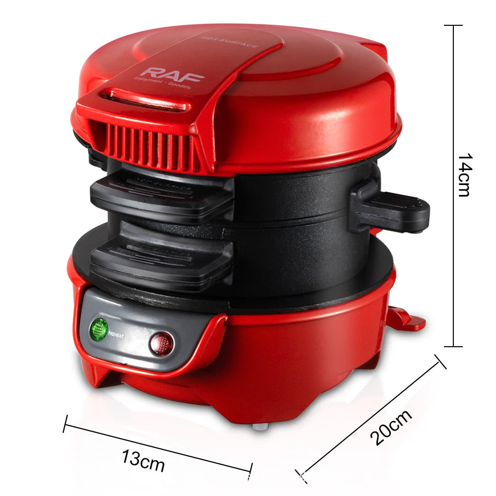 Electric Bread Sandwich Maker Machine Mini 110V 220V Burger Grill Baking Toaster Non Stick Pancake Pan for Kitchen Home 빵 토스트기