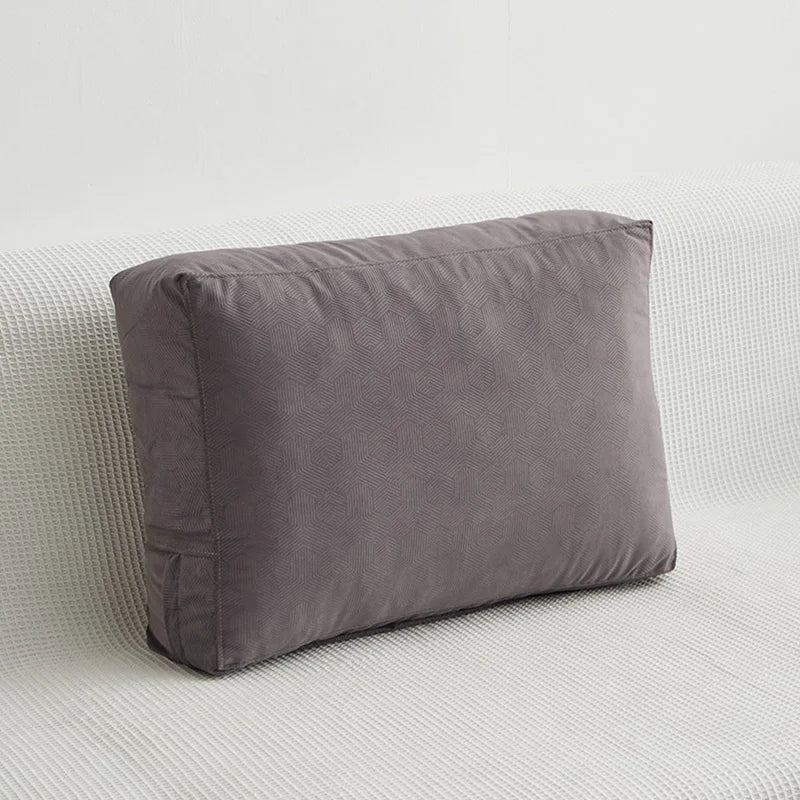 Large Rectangular Cushion Cover Super Comfort Textured Velvet Sofa Bedside Cushion Lumbar Pillowcase Solid Color 60/70/80cm