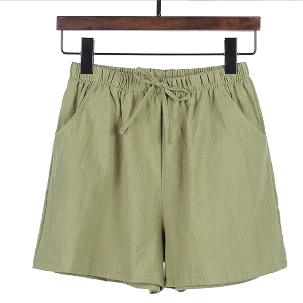 Short Pants Shorts Daily Female Loose Slight Stretch Solid Color Streetwear With Pockets Breathable Casual Gym