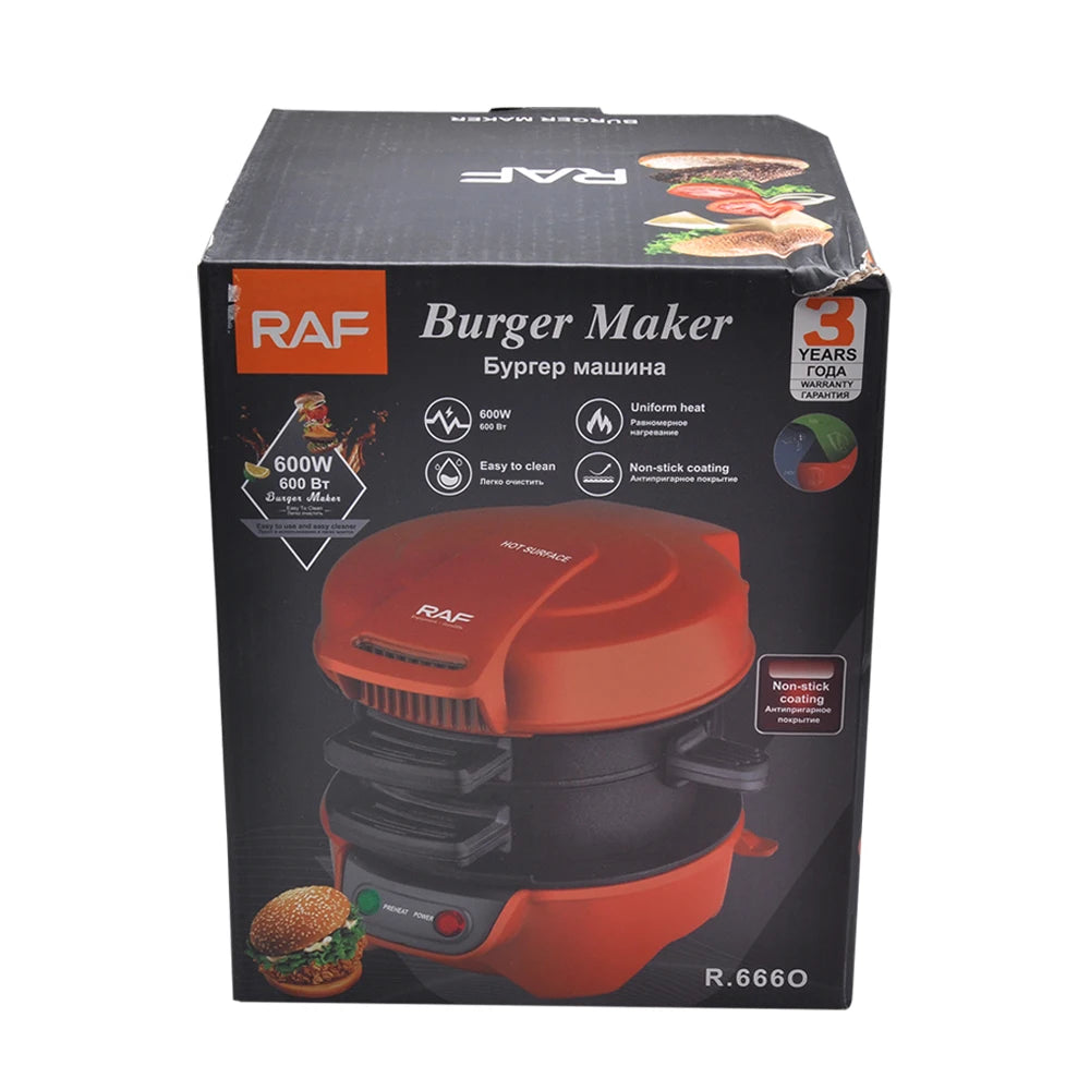 Mini Electric Burger Sandwich Maker Machine 220V 110V Bread Grill Baking Toaster Non Stick Pancake Pan for Home Kitchen 빵 토스트기