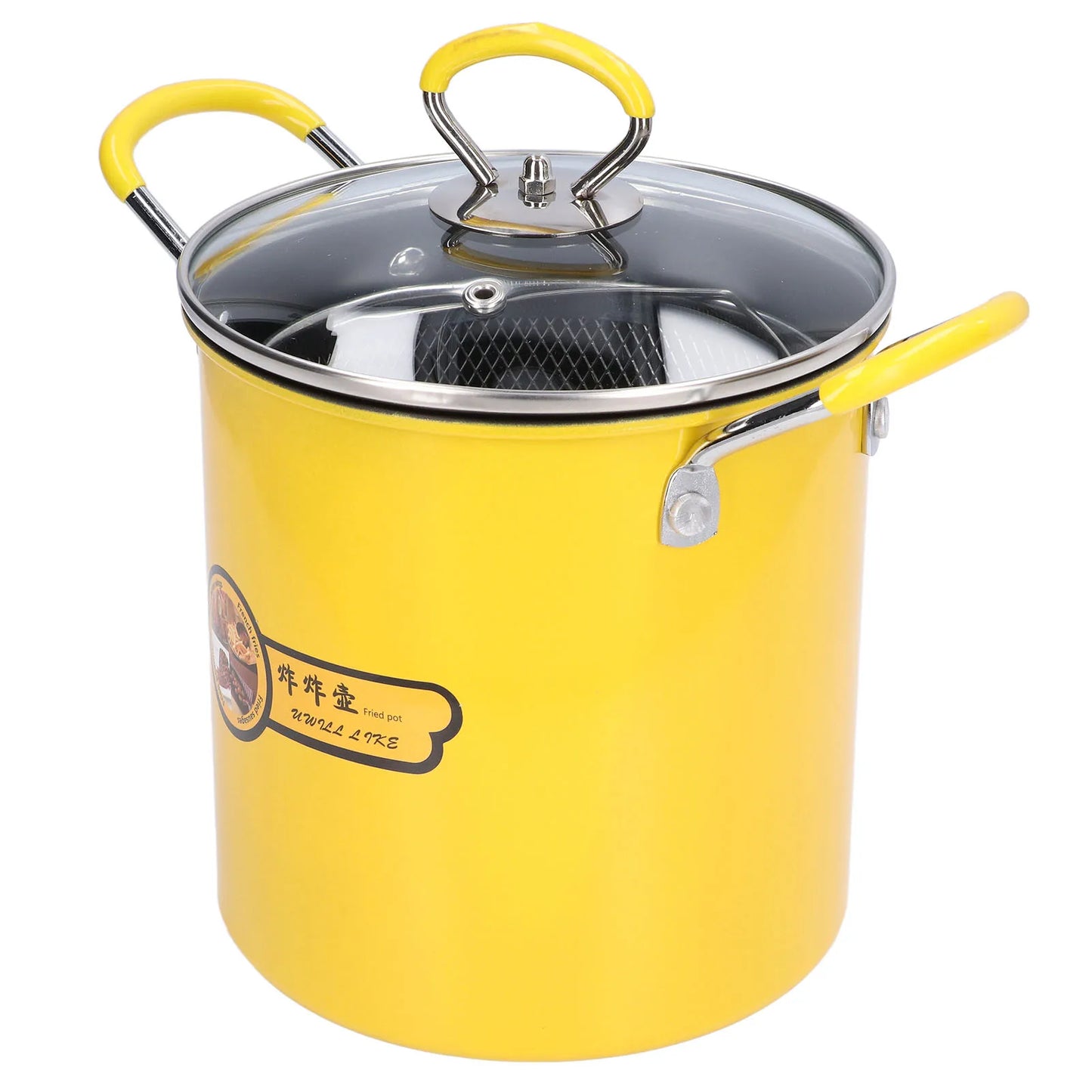 3L Deep Fryer Pot Frying Pot with Rack Lid Oil Filter Iron pot kitchen accessories Frying pan Fryer Fried chicken French fries