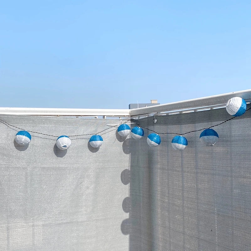 Customize HDPE Gray Terrace Balcony Privacy Net Anti-UV Pergola Sun Shade Net Garden Screen Fence Netting Swimming Pool Awning