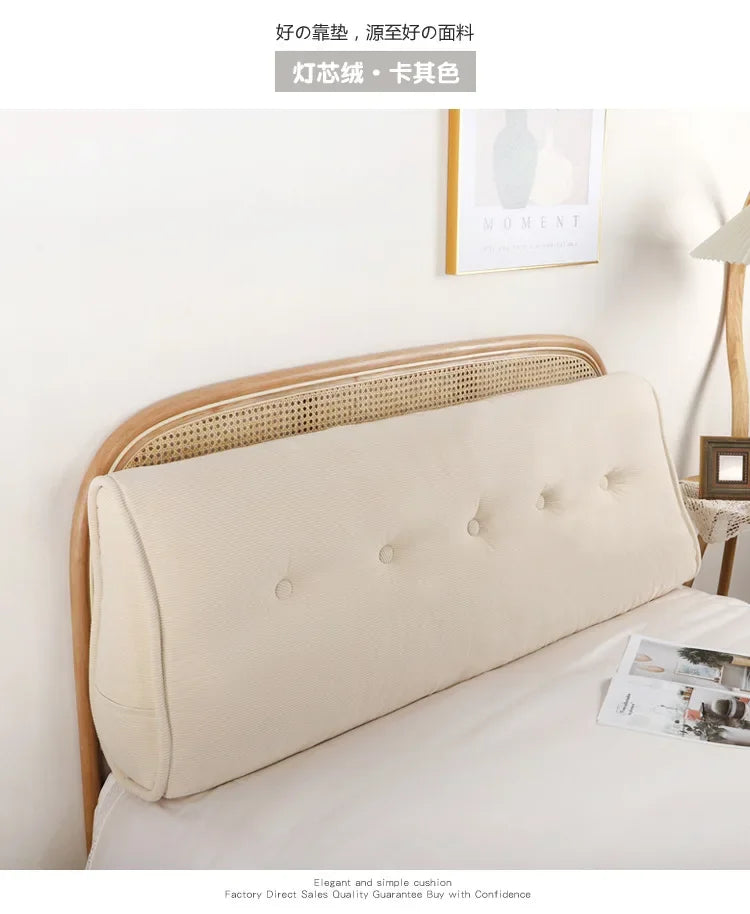 Corduroy Headboard Pillow Triangle Cushion Backrest Pain Relief Sofa Waist Cushion Wedge Sleeping Pillows for Bed Decorative 이불