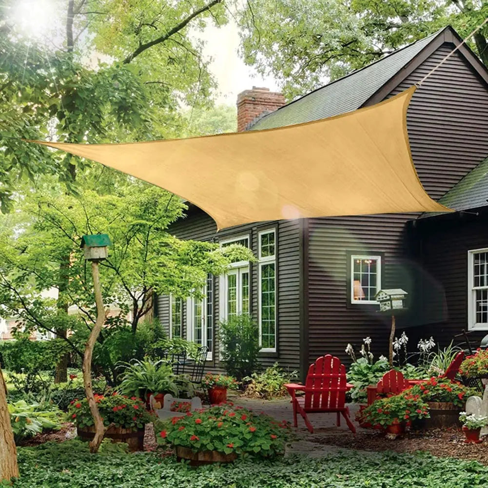 Waterproof Sun Shade Sail Canopy Rectangle UV Block Sun Shelter For Outdoor Garden Patio Backyard Terraza Awning Privacy Screen