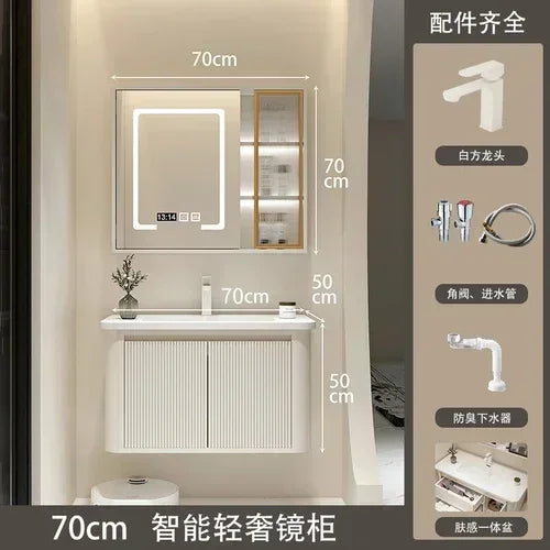 Modern Furniture Jewelry Bathroom Cabinet Storage Organizer Simple Shelves Space Saving Multipurpose Washbasin Makeup Vanity