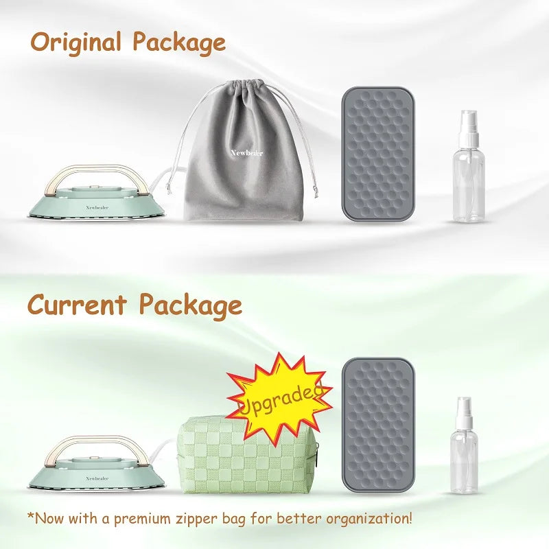 Handheld Mini Electric Dry Iron 120V/220V Dual-voltage 30S Heat Non-steam Garment Irons for Clothes Portable Lightweight Travel