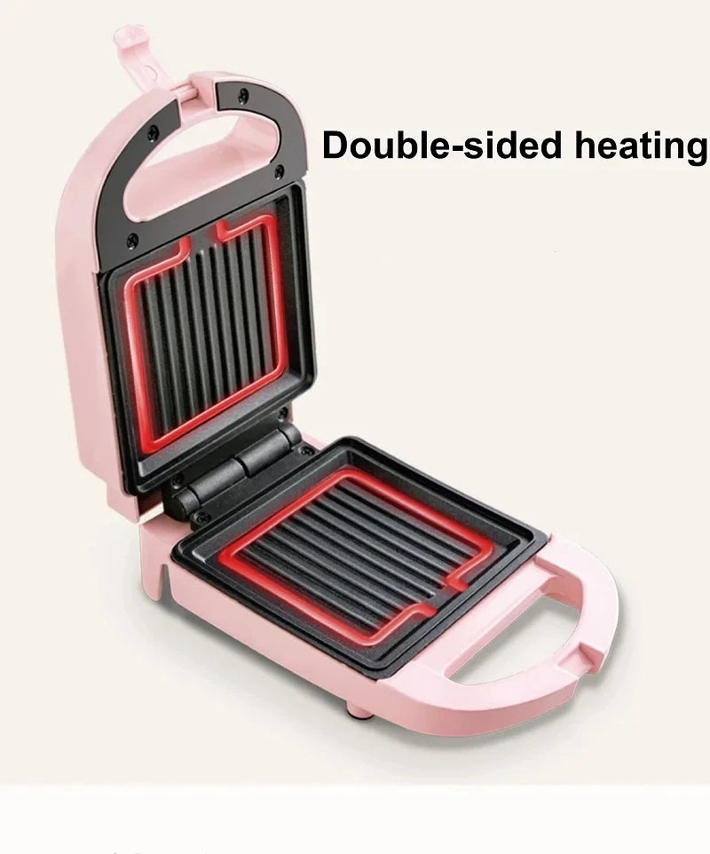 650W Sandwich Maker Home Electric Waffle Maker Panini Bake Maker Fast Breakfast Maker Heating Toaster Kitchen Appliances 220V
