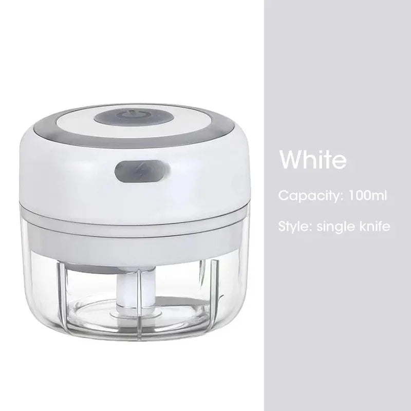 Electric Garlic Chopper 100/250ML Mini Portable Veggie Chopper Garlic Grinder Masher Onion Chopper Blender to Vegetable