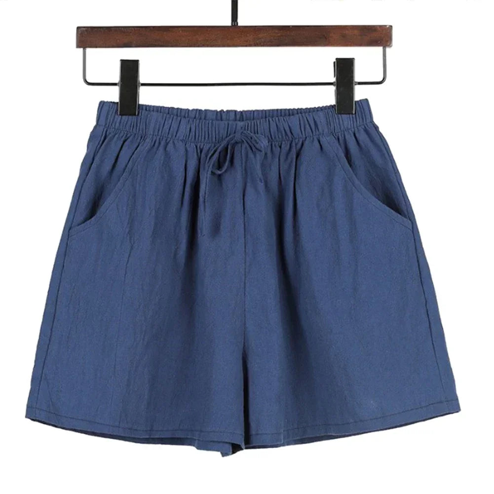 Short Pants Shorts Daily Female Loose Slight Stretch Solid Color Streetwear With Pockets Breathable Casual Gym