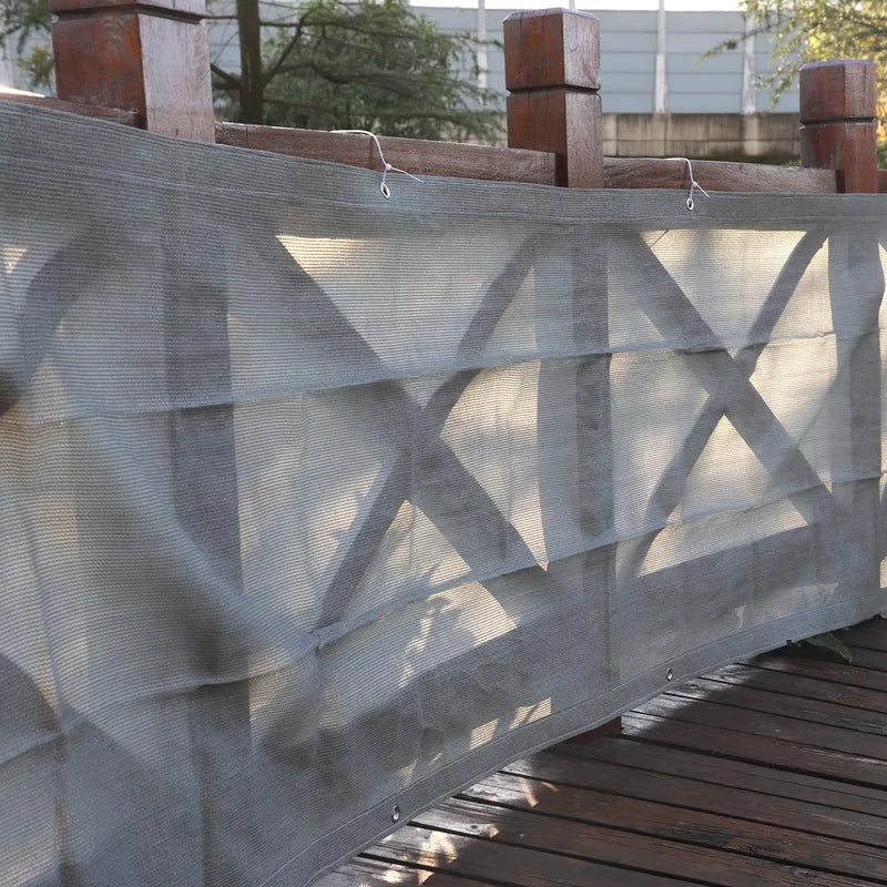 Customize HDPE Gray Terrace Balcony Privacy Net Anti-UV Pergola Sun Shade Net Garden Screen Fence Netting Swimming Pool Awning