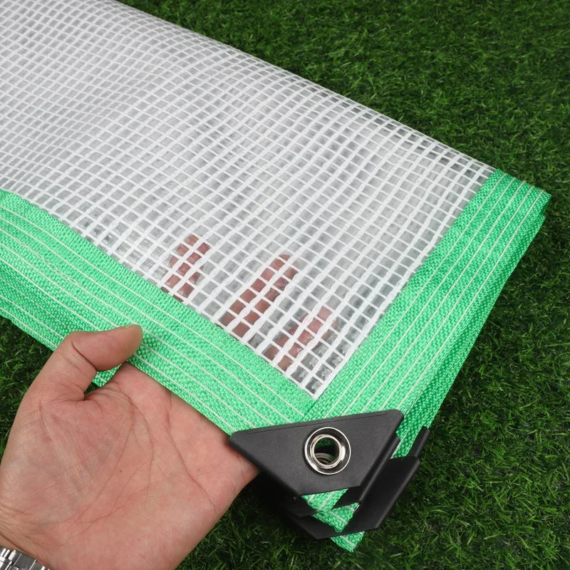 160 180GSM Silvery Edge Mesh Reinforce PE Rainproof Tarpaulin Garden Flower Plants Cover Car Tarpaulin Gazebo Vertical Screen