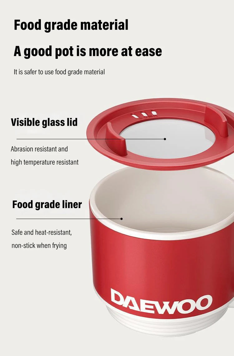 Multifunctional Portable electric cooking pot Electric Heating Pot frying pan For Students Dormitory Non-stick Noodle Partner