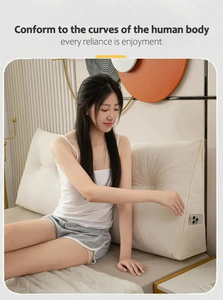 60x50x20/80x50x20cm Headboard Pillow Triangle Cushion Backrest Pain Relief Sofa Waist Cushion Wedge Sleeping Decorative Pillows