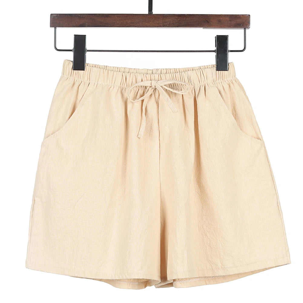 Short Pants Shorts Daily Female Loose Slight Stretch Solid Color Streetwear With Pockets Breathable Casual Gym