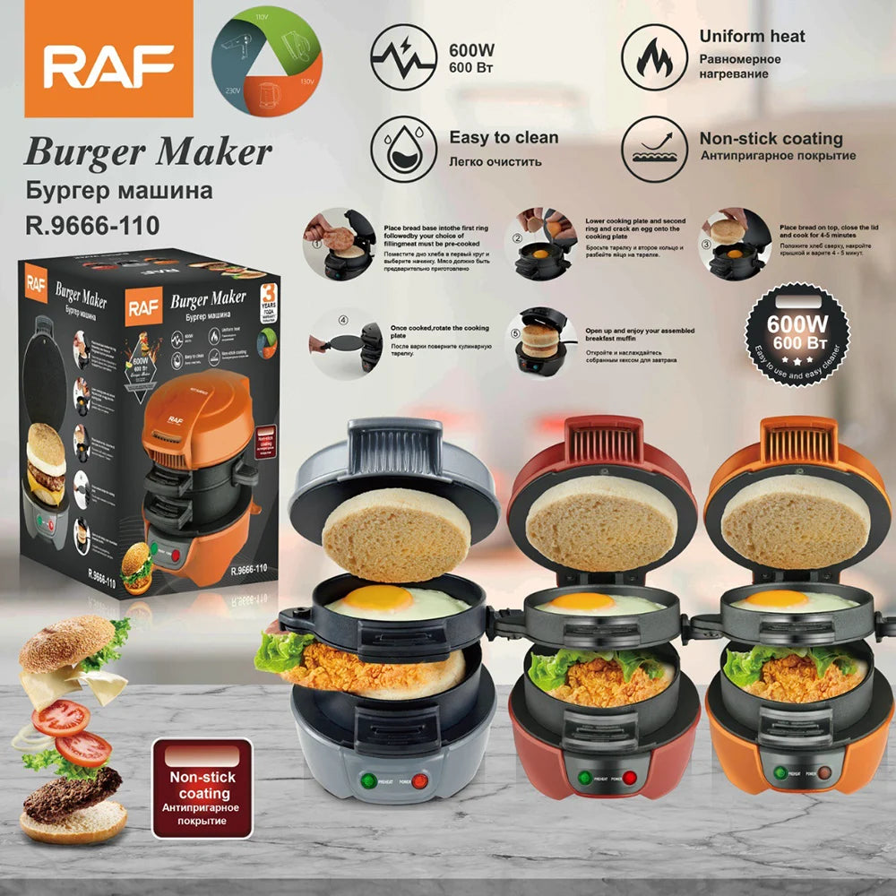 Electric Bread Sandwich Maker Machine Mini 110V 220V Burger Grill Baking Toaster Non Stick Pancake Pan for Kitchen Home 빵 토스트기