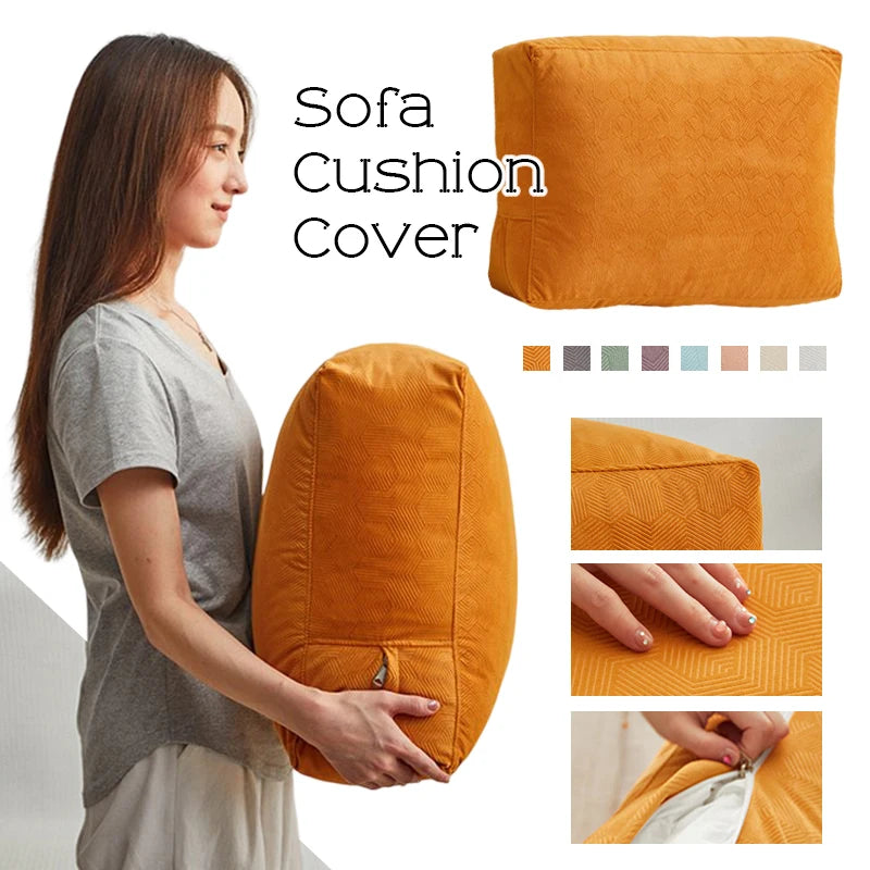 Soft Fleece Pillowcase Sofa Back Cushion Cover Fabric Nordic HomeLiving Room Decorate Rectangular Lumbar Pillow Case Unstuffed