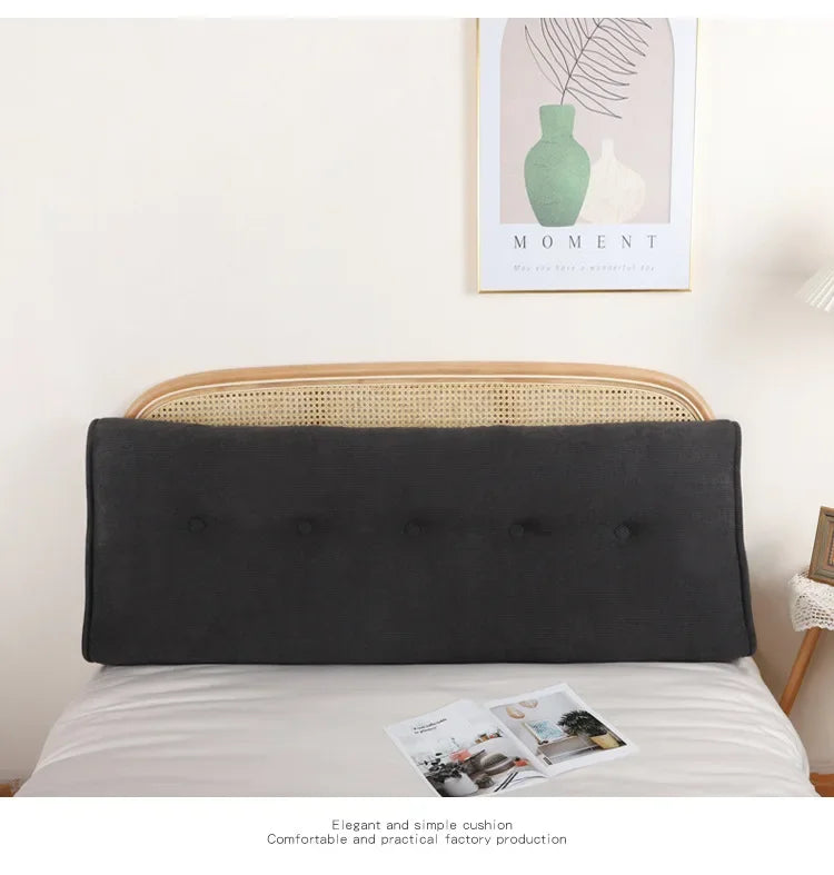 Corduroy Headboard Pillow Triangle Cushion Backrest Pain Relief Sofa Waist Cushion Wedge Sleeping Pillows for Bed Decorative 이불